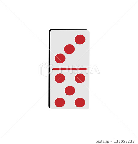 three and five domino card icons 133055235