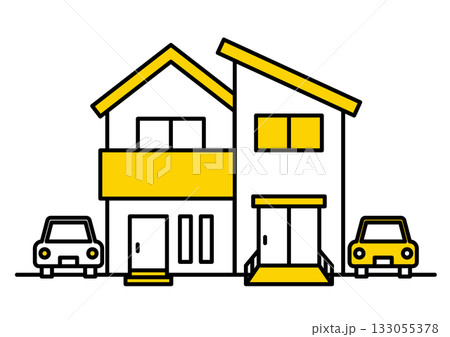 二世帯住宅のアイコンイラスト / ベクター 133055378