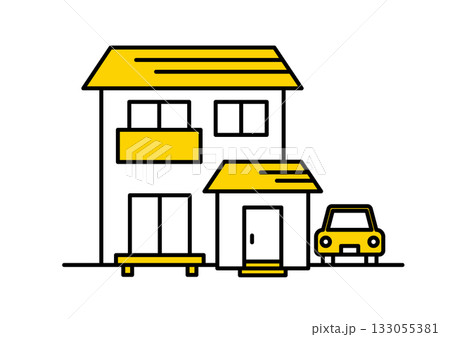 一戸建てのアイコンイラスト / ベクター 133055381