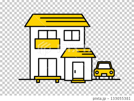 一戸建てのアイコンイラスト / ベクター 133055381