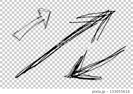 Rough hand-drawn arrow illustrations for design and presentations Rough hand-drawn arrow illustrations for design and presentations 133055618