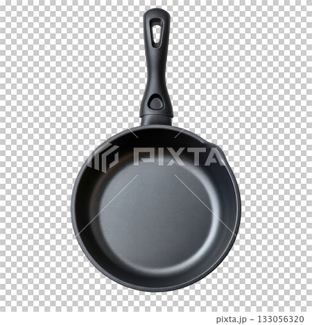 Nonstick Frying Pan with Black Handle and Smooth Interior for Cooking and Food Preparation in Kitchen Nonstick Frying Pan with Black Handle and Smooth Interior for Cooking and Food Preparation in Kitchen 133056320