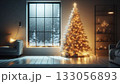 広告・SNSに最適｜温かな灯りが輝くクリスマスの室内風景 133056893