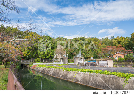 琵琶湖疏水 新山科浄水場 京都市 琵琶湖疏水 新山科浄水場 京都市 133057825
