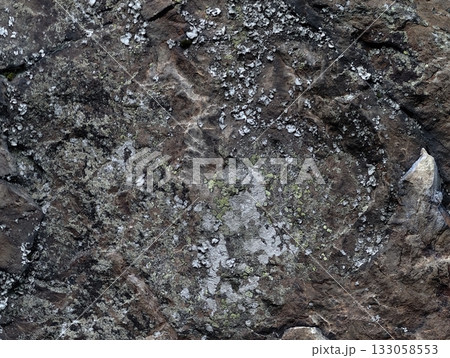 stone with mineral deposits, surface of aged stone highlighting mineral grains and mossy textures stone with mineral deposits, surface of aged stone highlighting mineral grains and mossy textures 133058553