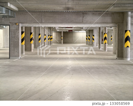 concrete storage space, massive concrete garage engineered for efficient storage and logistics 133058569