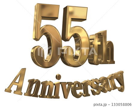 3DCG文字「55th Anniversary/55周年マークキラキラ」 3DCG文字「55th Anniversary/55周年マークキラキラ」 133058806
