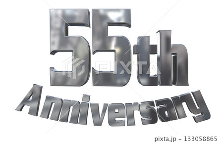 3DCG文字「55th Anniversary/55周年マークキラキラ」 3DCG文字「55th Anniversary/55周年マークキラキラ」 133058865