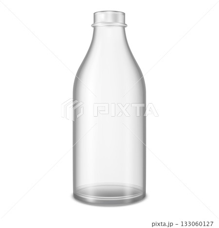 Empty glass bottle mockup for bod milk, kefir, or juice. Empty glass bottle mockup for bod milk, kefir, or juice. 133060127