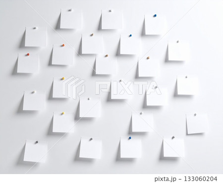 メモが多数張られた壁 メモが多数張られた壁 133060204