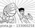 ダンクシュートを決める男性 133060258