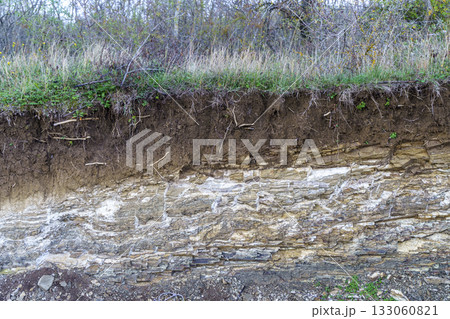Soil and Rock Layers. Geological Structure and Earth Texture 133060821