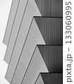 Architecture details Building Exterior facade Steel Metal work Geometric background 133060995