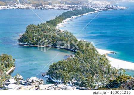 天橋立の雪景色 133061219