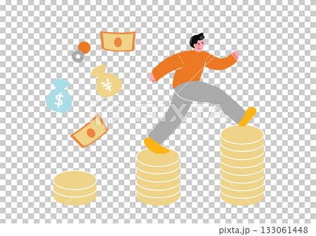 収入を増やしていく男性 133061448