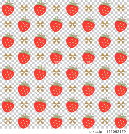 草莓和絲帶/金色 133062179