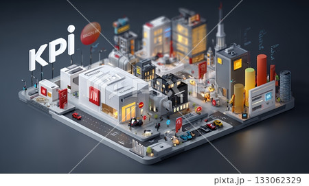 KPI：最終的な目標（KGI）を達成するための「重要業績評価指標」のイメージ