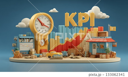 KPI：最終的な目標（KGI）を達成するための「重要業績評価指標」のイメージ