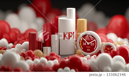 KPI：最終的な目標（KGI）を達成するための「重要業績評価指標」のイメージ