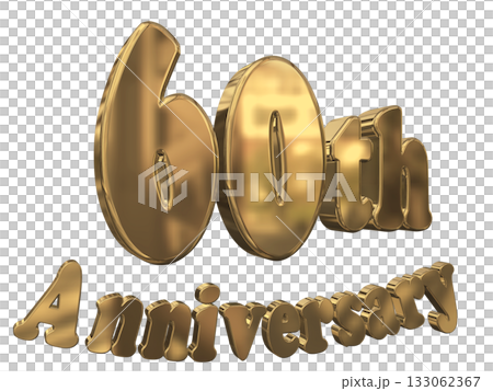 3DCG文字「60th Anniversary/60周年マークキラキラ」 3DCG文字「60th Anniversary/60周年マークキラキラ」 133062367
