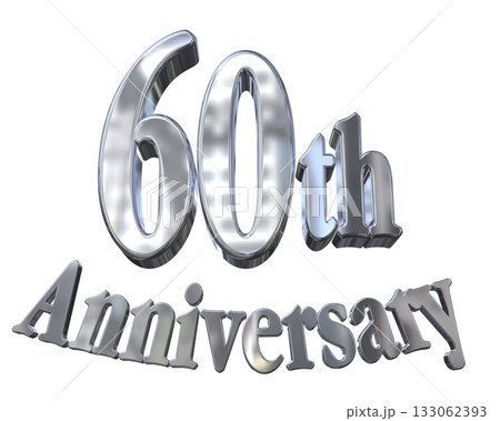 3DCG文字「60th Anniversary/60周年マークキラキラ」 3DCG文字「60th Anniversary/60周年マークキラキラ」 133062393