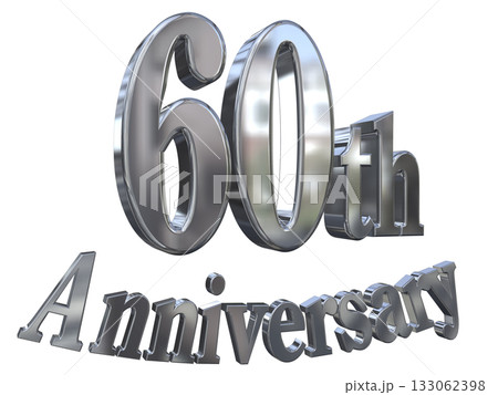 3DCG文字「60th Anniversary/60周年マークキラキラ」 3DCG文字「60th Anniversary/60周年マークキラキラ」 133062398