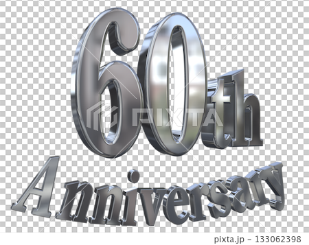 3DCG文字「60th Anniversary/60周年マークキラキラ」 3DCG文字「60th Anniversary/60周年マークキラキラ」 133062398