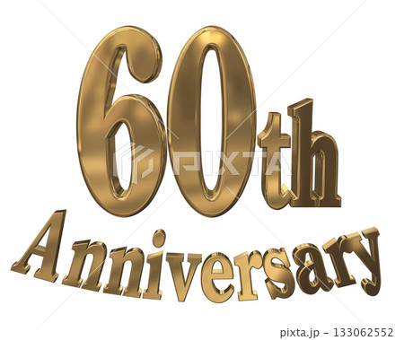 3DCG文字「60th Anniversary/60周年マークキラキラ」 3DCG文字「60th Anniversary/60周年マークキラキラ」 133062552
