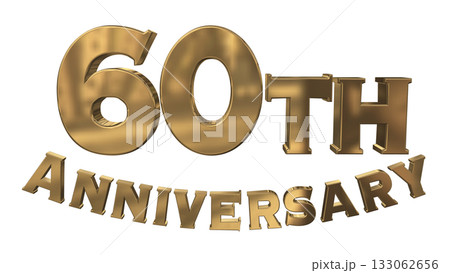 3DCG文字「60th Anniversary/60周年マークキラキラ」 3DCG文字「60th Anniversary/60周年マークキラキラ」 133062656