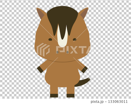 棕色馬站立 棕色馬站立 133063011