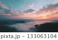 雲海とグラデーション 133063104