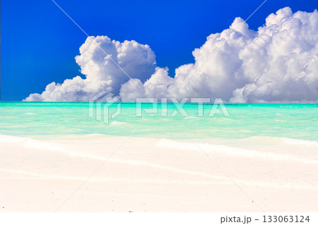 ザンジパルリゾートの美しいサンゴ礁の海 133063124