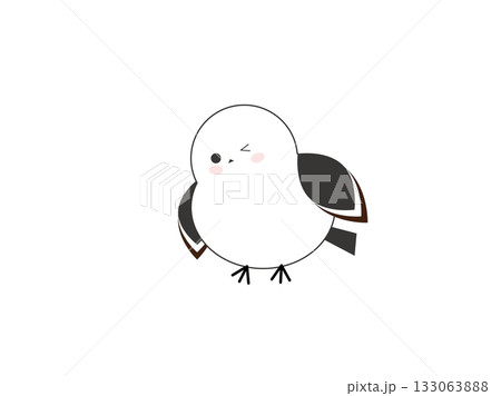 ウインクするシマエナガのイラスト 133063888