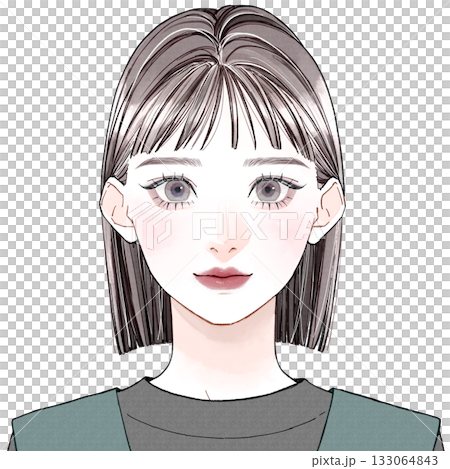 顔タイプ「クールカジュアル」_オン眉 顔タイプ「クールカジュアル」_オン眉 133064843