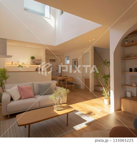 お洒落なリビング 133065225