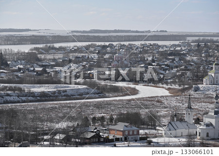 Suzdal, Russia, winter, aerial view 133066101