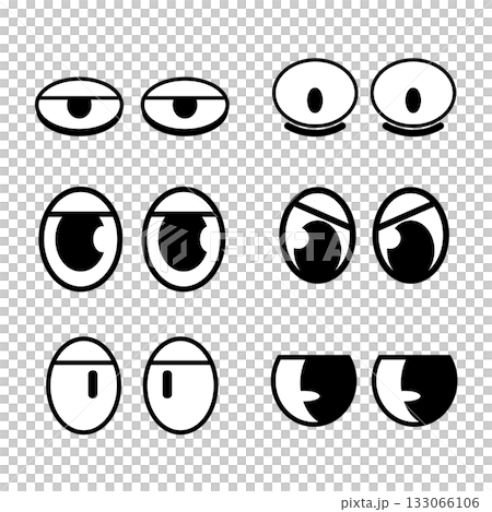 Eyes cartoon set for element, facial expression and illustration 133066106