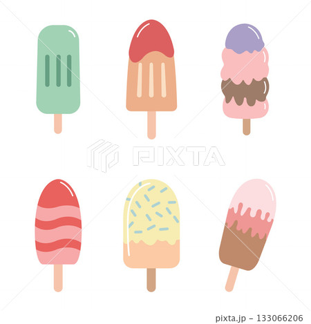 Colorful Popsicle Vector Collection 133066206
