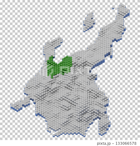 富山縣蜂窩狀三維地圖 富山縣蜂窩狀三維地圖 133066578