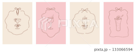 Whimsical Cocktail Frame Set for Festive Designs Whimsical Cocktail Frame Set for Festive Designs 133066594