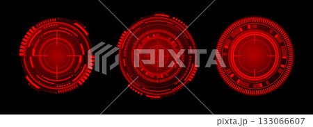 Radiant red crosshairs for immersive virtual gameplay 133066607