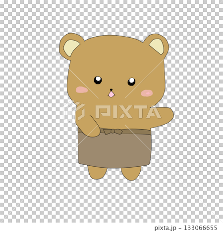 穿著圍裙的咖啡師風格小熊 133066655