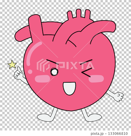 心形眨眼和指向 心形眨眼和指向 133066810