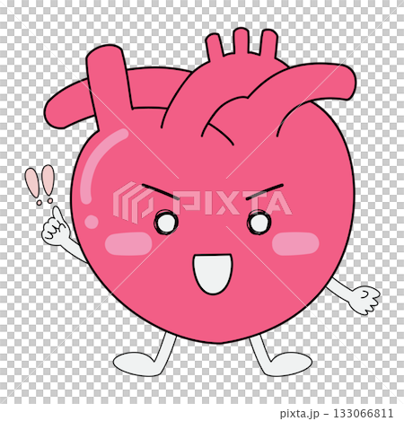 心形圖案指向微笑 心形圖案指向微笑 133066811