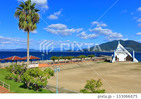 【長崎県】晴天の小浜温泉 足湯（ほっとふっと105） 133066875