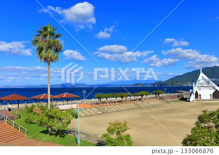 【長崎県】晴天の小浜温泉 足湯(ほっとふっと105) 【長崎県】晴天の小浜温泉 足湯(ほっとふっと105) 133066876