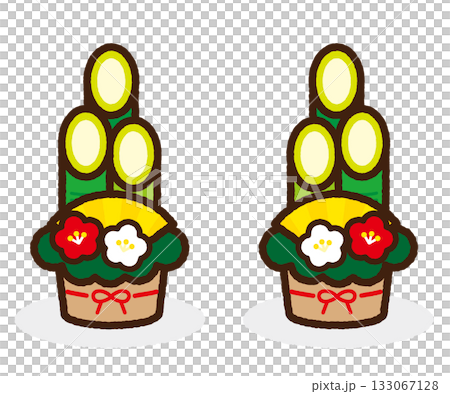 Cute New Year's pine decoration 133067128