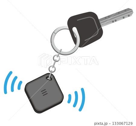 鍵につけた、紛失防止タグ　追跡タグ 133067129