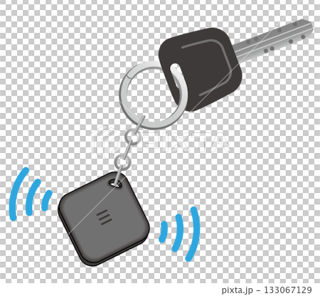 Anti-loss tag attached to key, tracking tag 133067129