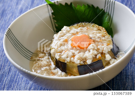 ナスの鶏そぼろあんかけ 133067389